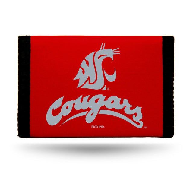 Cartera de nailon con tres pliegues de los Washington State Cougars