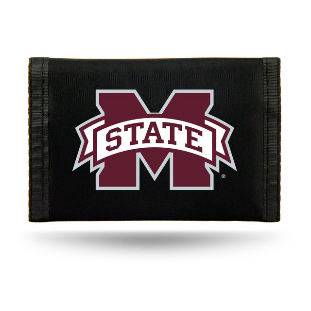 Cartera de nailon con tres pliegues de los Mississippi State Bulldogs