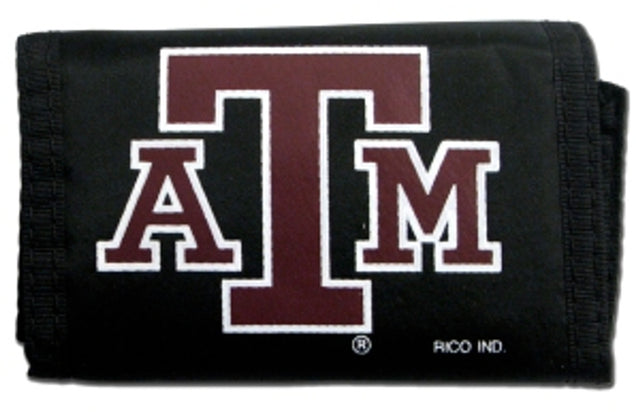 Cartera de nailon con tres pliegues de los Texas A&amp;M Aggies