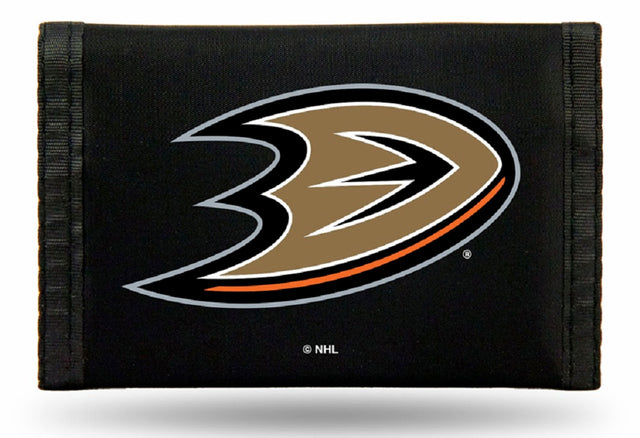 Cartera de nailon con tres pliegues de los Anaheim Ducks