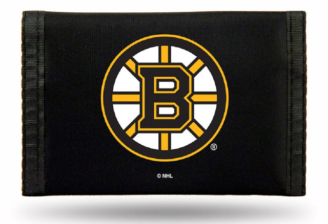 Billetera de nailon con tres pliegues de los Boston Bruins