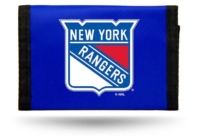 Cartera de nailon de tres pliegues de los New York Rangers