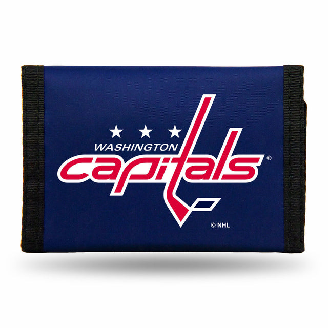 Billetera de nailon con tres pliegues de los Washington Capitals