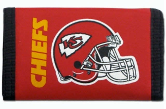 Cartera de nailon con tres pliegues de los Kansas City Chiefs