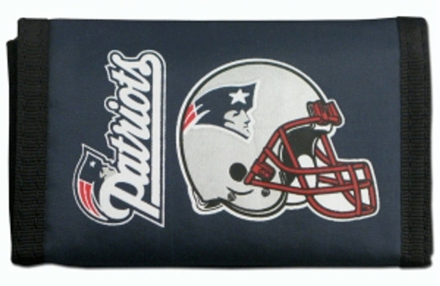 Cartera de nailon con tres pliegues de los New England Patriots