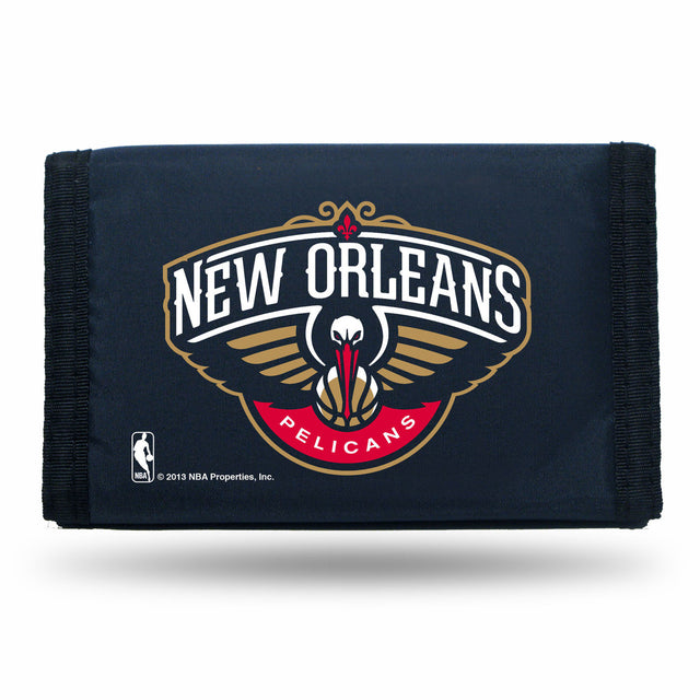 Cartera de nailon con tres pliegues de los New Orleans Pelicans