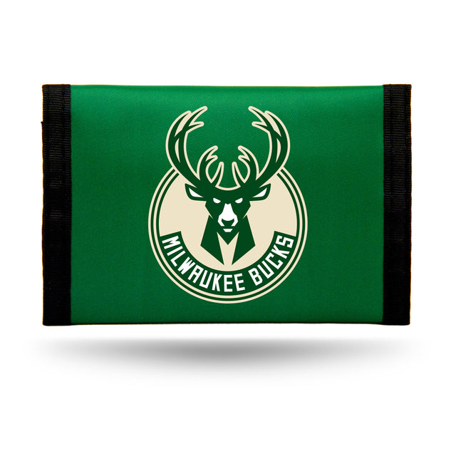 Billetera de nailon con tres pliegues de los Milwaukee Bucks