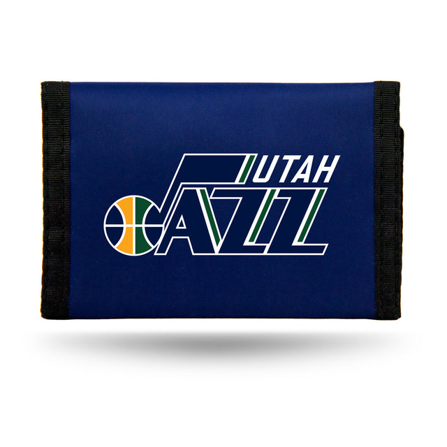 Cartera de nailon con tres pliegues de Utah Jazz