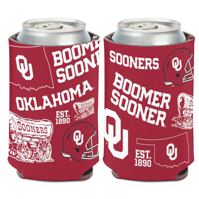 Enfriador de latas SCATTERPRINT de Oklahoma Sooners, 12 oz.