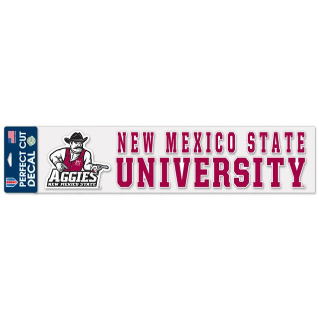 Calcomanías de corte perfecto de New Mexico State Aggies de 4" x 17"