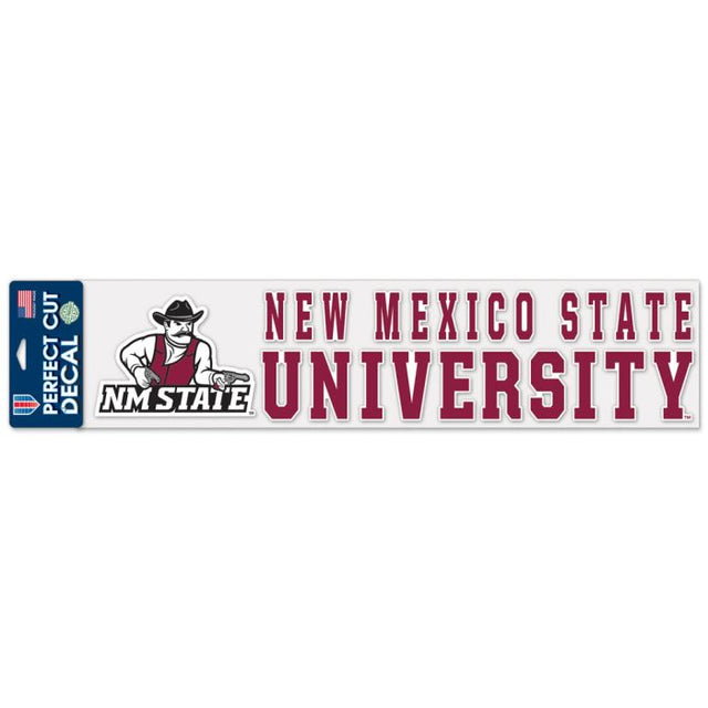 Calcomanías de corte perfecto de New Mexico State Aggies de 4" x 17"