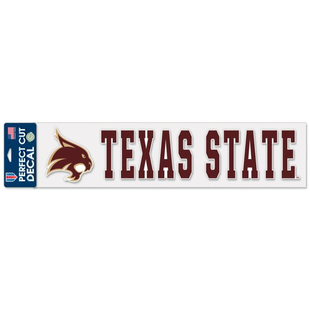 Texas State Bobcats Perfect Cut Decals 4" x 17"