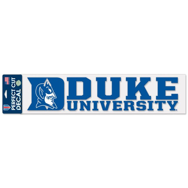 Calcomanías de corte perfecto de Duke Blue Devils de 4" x 17"