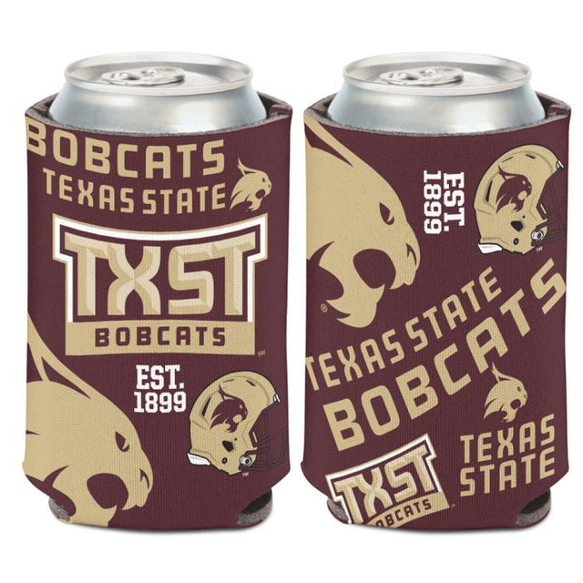 Enfriador de latas SCATTERPRINT de Texas State Bobcats, 12 oz.