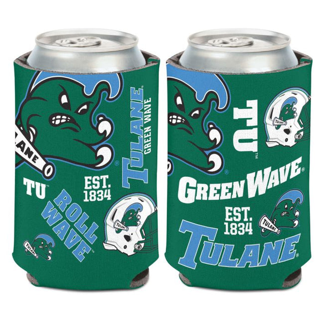 Tulane Green Wave SCATTERPRINT Can Cooler 12 oz.