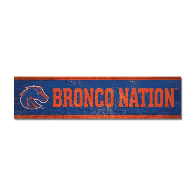 Imán de madera de los Boise State Broncos, 1,5" x 6"