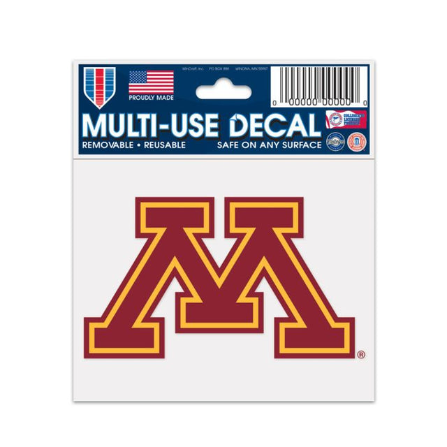 Calcomanía multiusos de Minnesota Golden Gophers de 3" x 4"