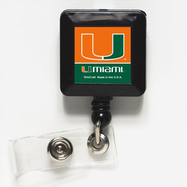 Porta credencial retráctil de los Miami Hurricanes