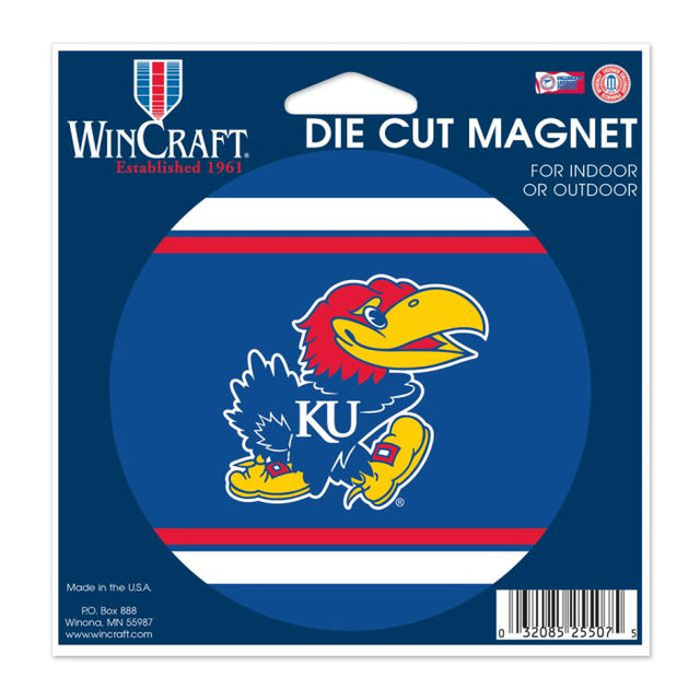 Imán troquelado de los Kansas Jayhawks de 4,5" x 6"