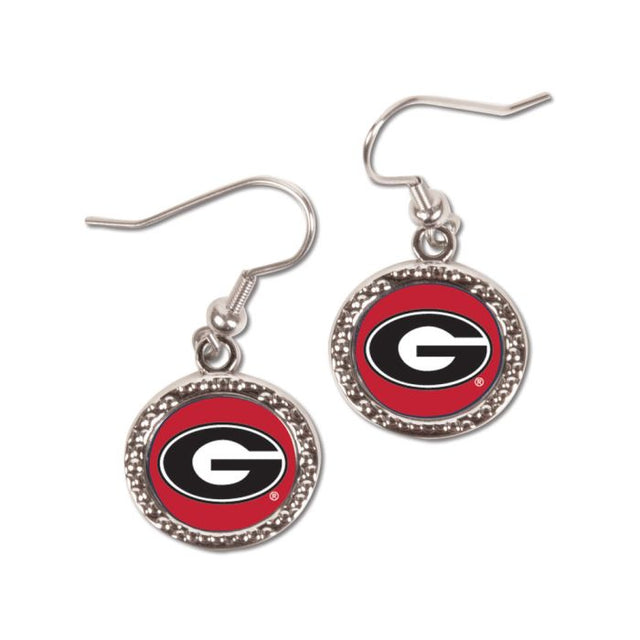 Georgia Bulldogs Earrings Jewelry Carded Round