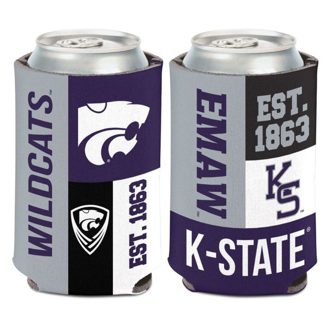 Kansas State Wildcats COLOR BLOCK Can Cooler 12 oz.