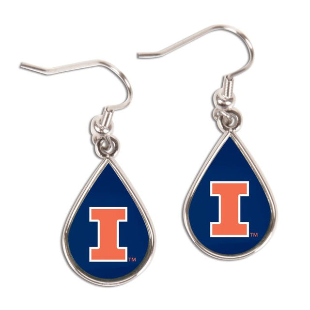 Illinois Fighting Illini Earrings Jewelry Carded Tear Drop