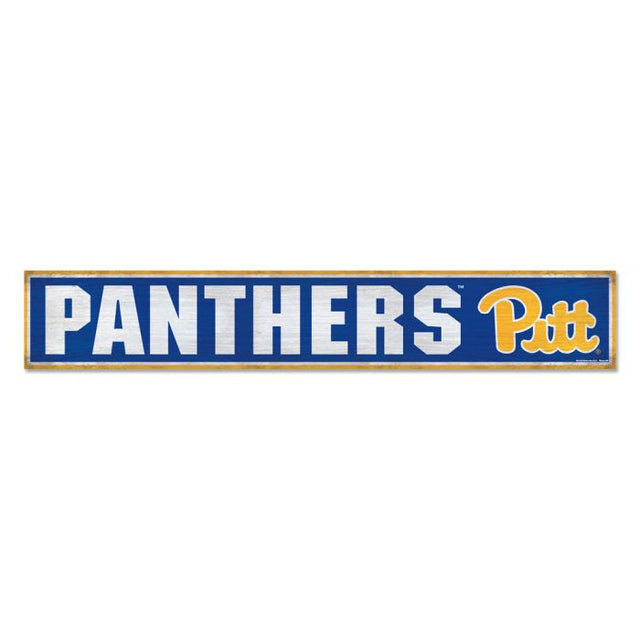 Letrero de madera de los Pittsburgh Panthers, 6" x 36", 3/8" de grosor