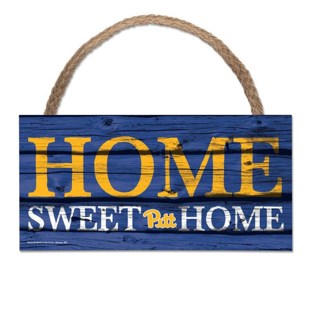 Pittsburgh Panthers Wood Sign w/Rope 5" x 10"