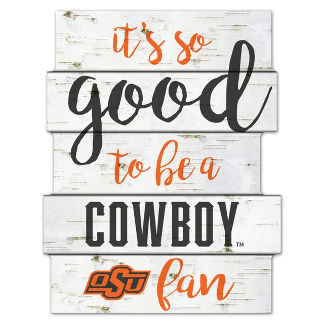 Oklahoma State Cowboys Wood Sign 11"X14"