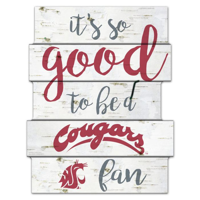 Letrero de madera de los Washington State Cougars de 11" x 14"