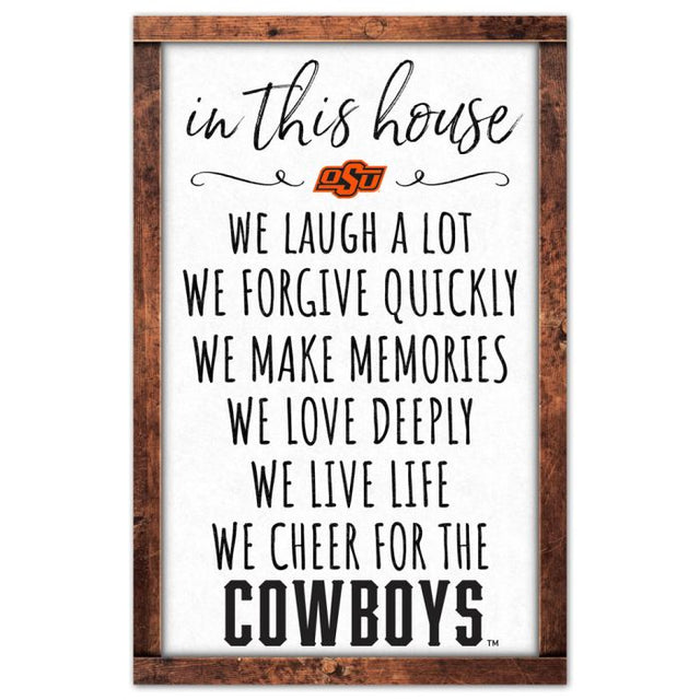 Oklahoma State Cowboys Wood Sign 11" x 17" 1/4" thick