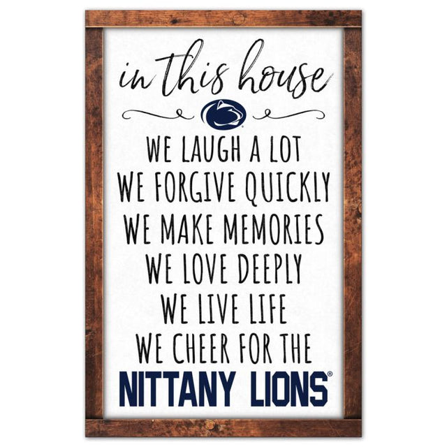 Letrero de madera de los Penn State Nittany Lions, 11" x 17", 1/4" de grosor