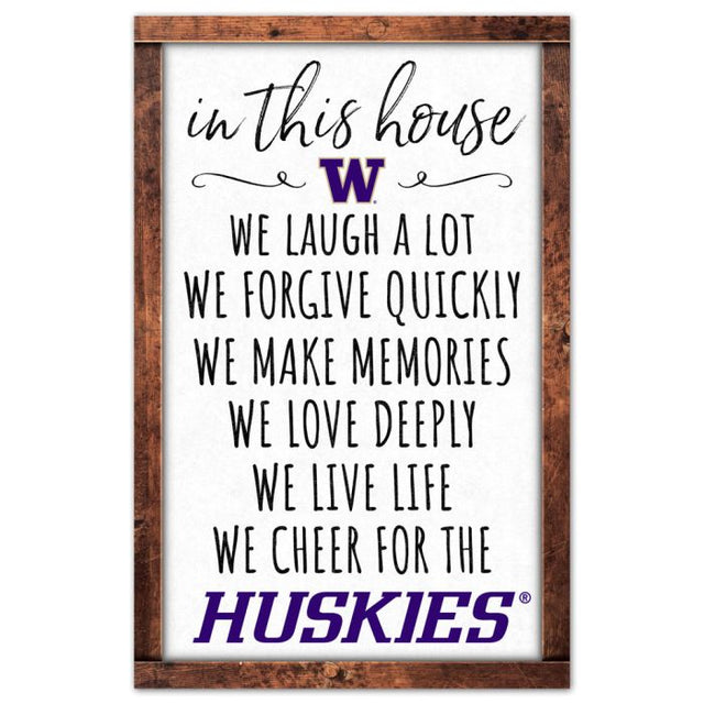 Washington Huskies Wood Sign 11" x 17" 1/4" thick