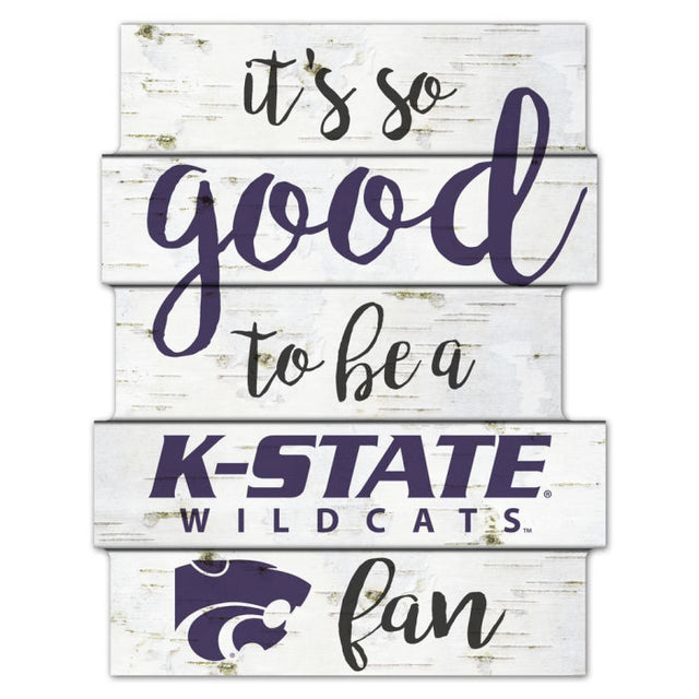 Letrero de madera de abedul de los Kansas State Wildcats de 11" x 14"