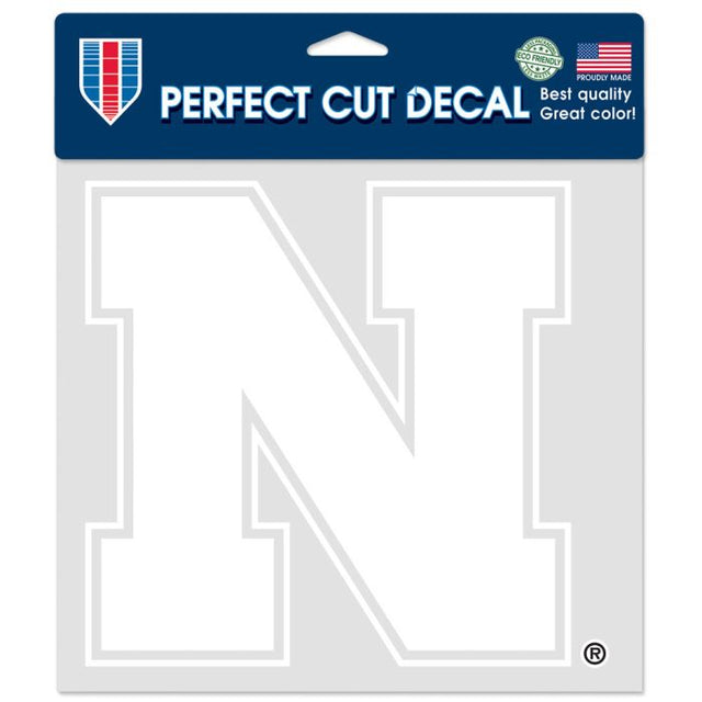 Calcomanías de corte perfecto de Nebraska Cornhuskers de 8" x 8"