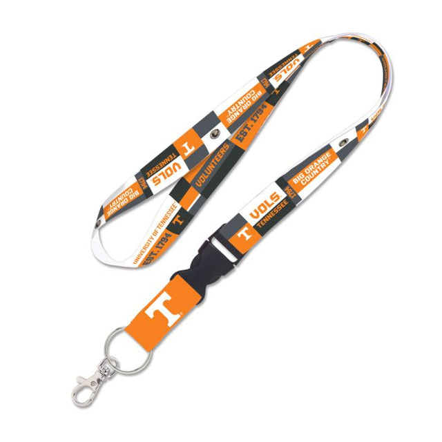 Tennessee Volunteers COLOR BLOCK Lanyard w/detachable buckle 1"