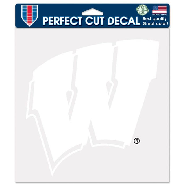 Calcomanías de Wisconsin Badgers de corte perfecto de 8" x 8"