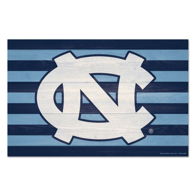 Letrero de madera de North Carolina Tar Heels AMERICANA de 11" x 17" y 1/4" de grosor