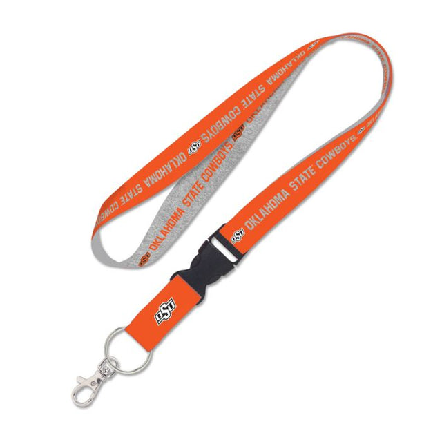 Oklahoma State Cowboys HEATHER Lanyard w/detachable buckle 1"