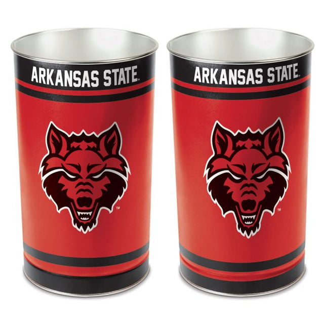 Arkansas State Red Wolves Wastebasket - tapered 15"H