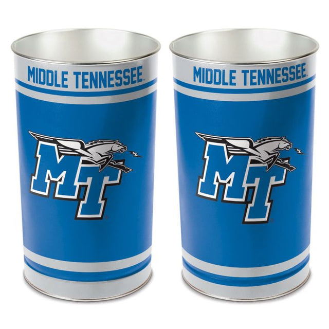 Middle Tennessee State Blue Raiders Wastebasket - tapered 15"H