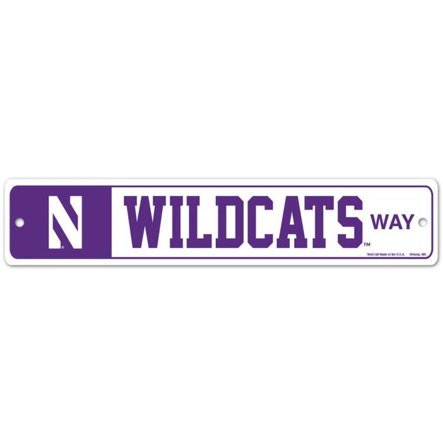 Northwestern Wildcats Street / Zone Sign 3.75" x 19"