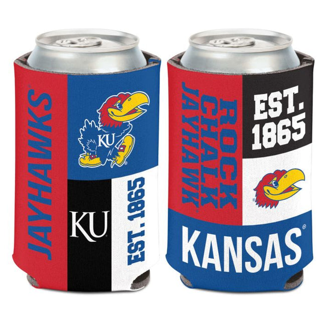 Enfriador de latas COLOR BLOCK de Kansas Jayhawks, 12 oz.