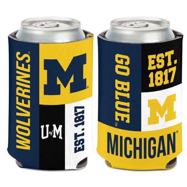 Enfriador de latas COLOR BLOCK de Michigan Wolverines, 12 oz.