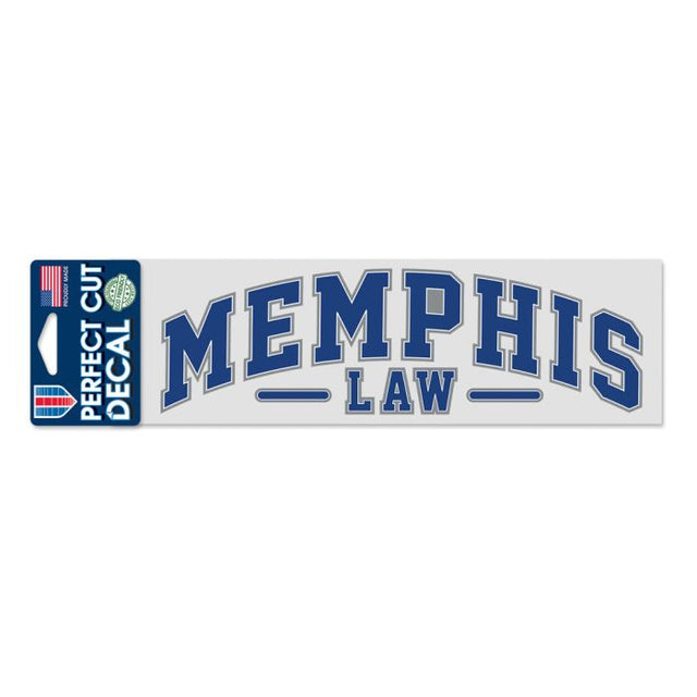 Calcomanías de corte perfecto LAW de Memphis Tigers de 3" x 10"