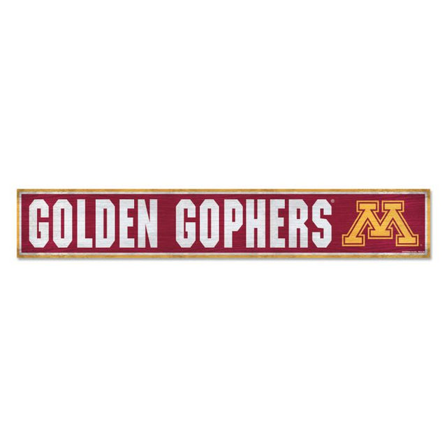 Letrero de madera de Minnesota Golden Gophers, 6" x 36", 3/8" de grosor