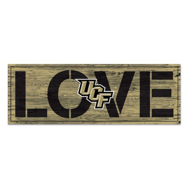 UCF Knights LOVE 木质标牌 8 英寸 x 23 英寸 1/4 英寸厚