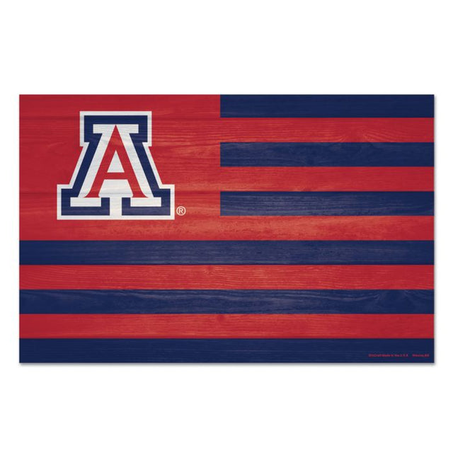 Arizona Wildcats AMERICANA Wood Sign 11" x 17" 1/4" thick