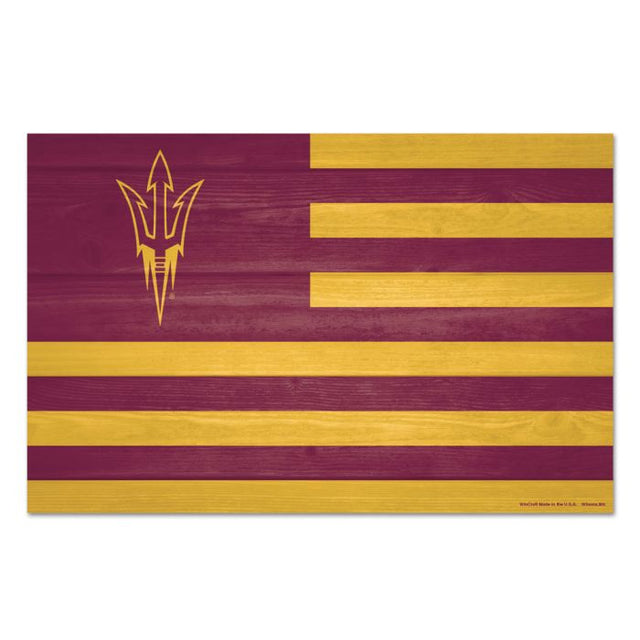 Arizona State Sun Devils AMERICANA Wood Sign 11" x 17" 1/4" thick