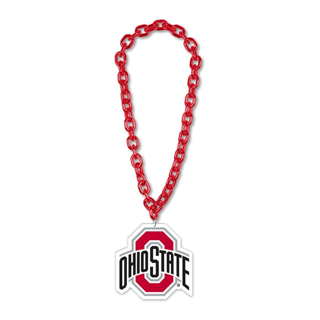 Collar con cadena de gran fanático de Ohio State Buckeyes